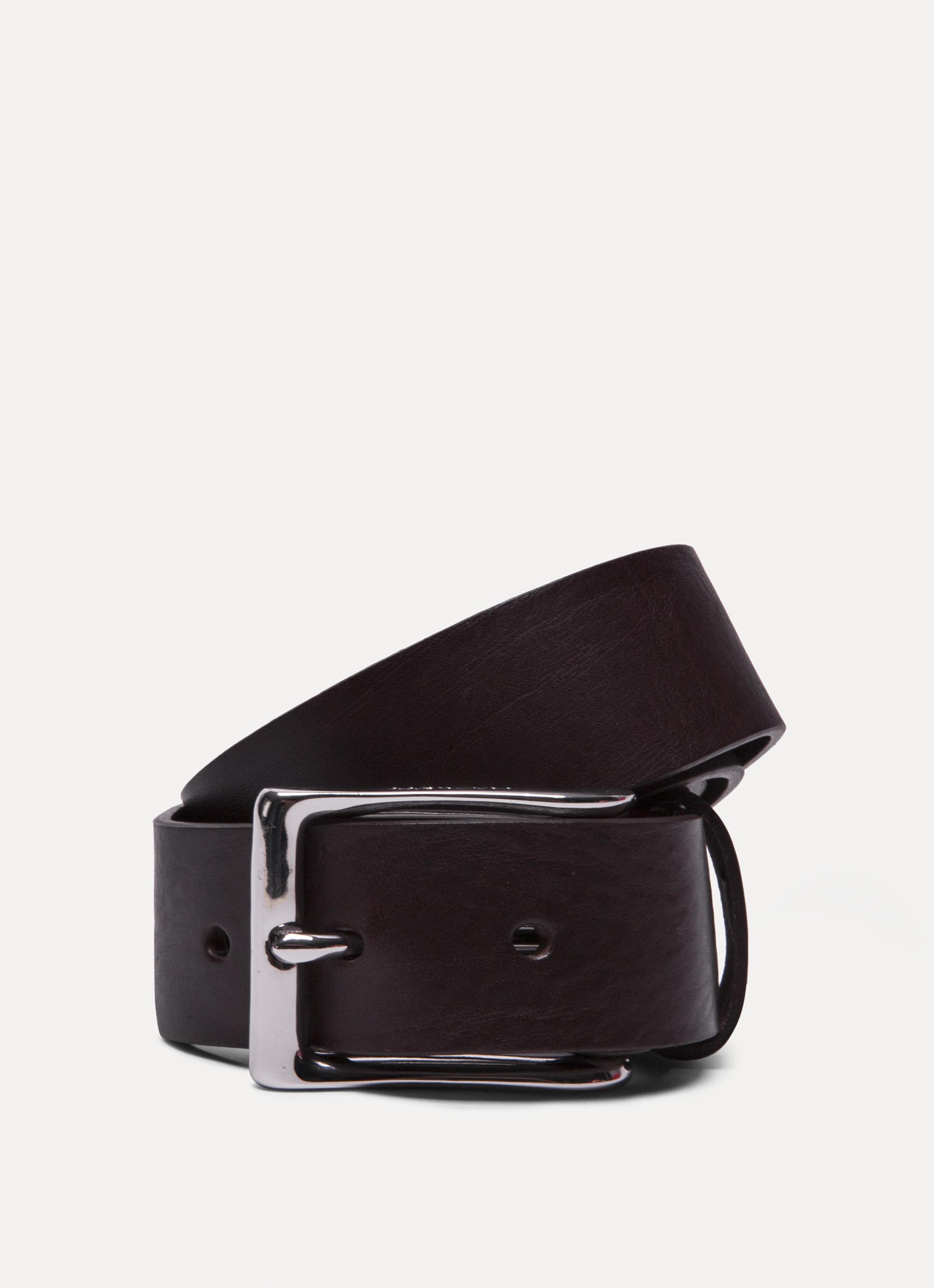 Hackett London Tack stitch leather belt